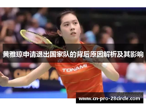 黄雅琼申请退出国家队的背后原因解析及其影响